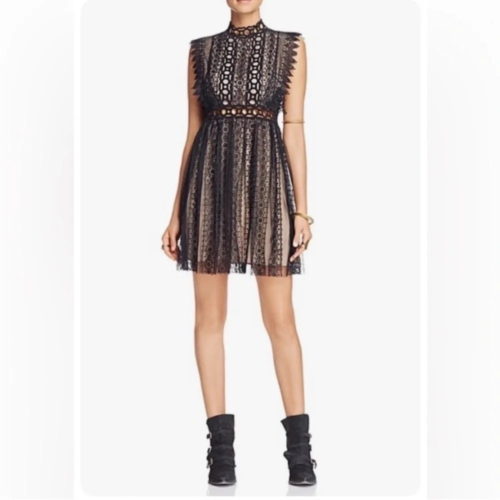 Free People Forever Lace Babydoll Dress Black Size 4
